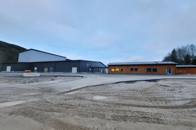 Bilden visar det nybyggda reningsverket i Ransby.