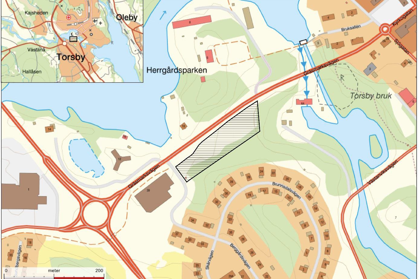 Map showing where the Butterfly Park will be located